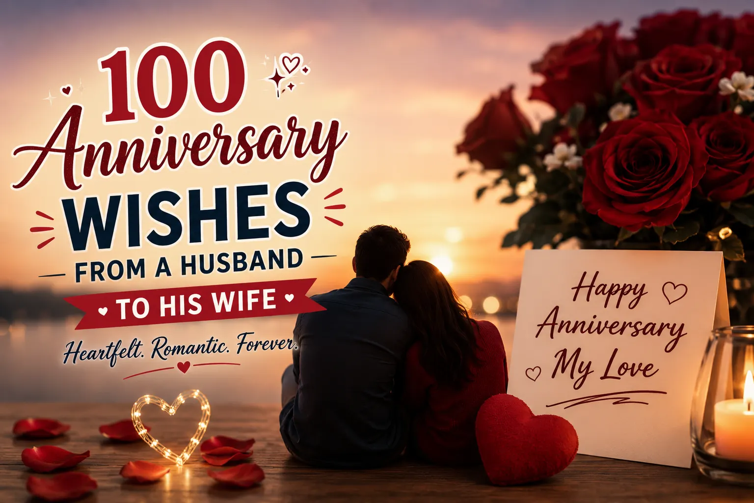100 Anniversary Wishes from a Husband to His Wife (Heartfelt & Romantic)